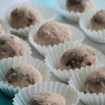 a plate of irish cream truffles