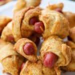 Spice up one of the most popular hors d' oeuvre or game day snack with these Chili Cheese Pigs in a Blanket. 