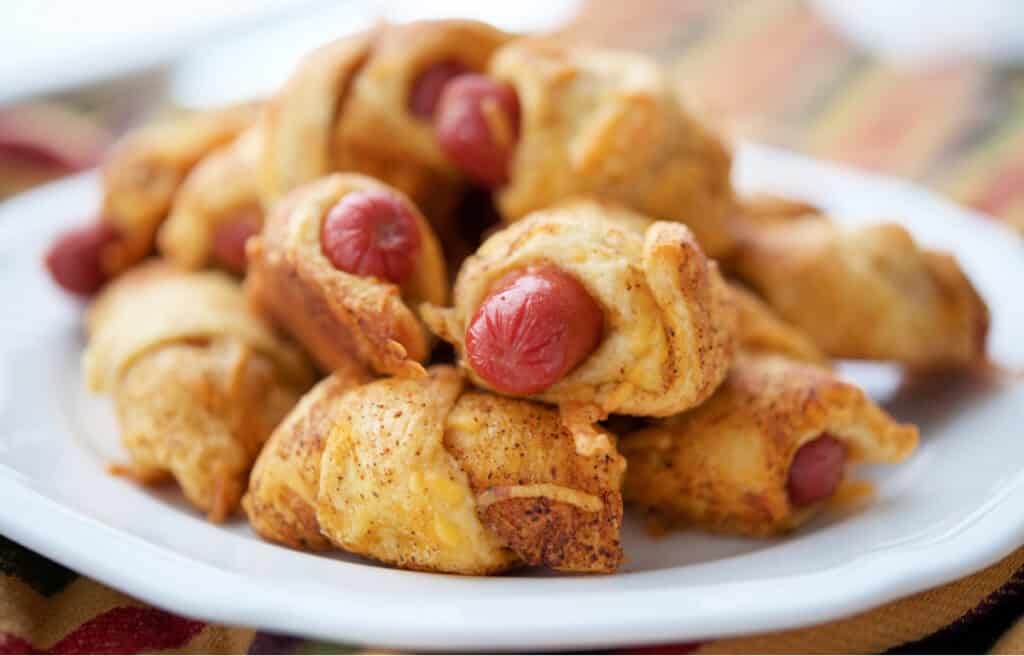 Chili Cheese Dogs on a plate