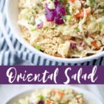 This classic Oriental Salad made with Ramen noodles, cabbage, carrots and almonds is super flavor and a favorite at every gathering.