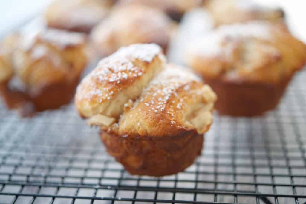 Apple Walnut Monkey Bread Rolls on a cooling rack