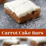 These Carrot Cake Bars made with fresh grated carrots, chopped walnuts and homemade cream cheese icing are deliciously moist. 