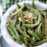 Parmesan Roasted Green Beans contain only three ingredients, are deliciously flavorful and make the perfect accompaniment to any meal. 