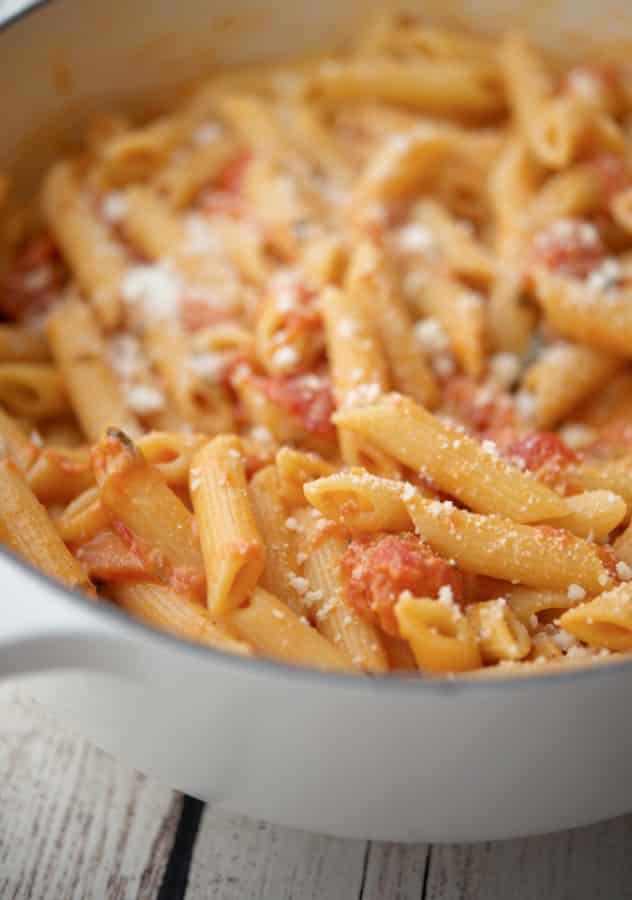 Penne alla Vodka Sauce in pot