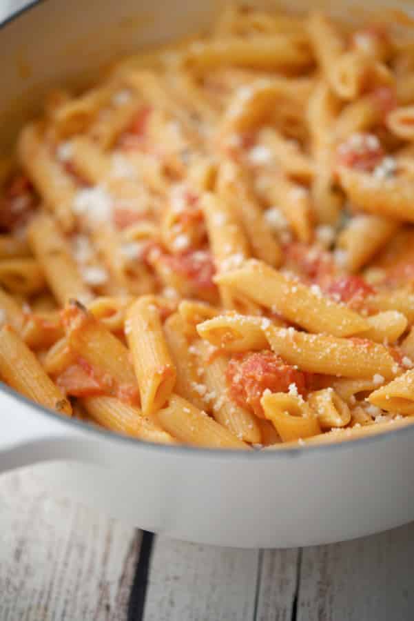 Penne in a Pink Vodka Cream Sauce