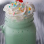 Shamrock Shake close up in a mug