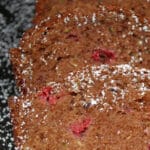 Hazelnut Chocolate Raspberry Zucchini Bread made with fresh grated zucchini, Nutella and raspberries makes a delicious snack. 