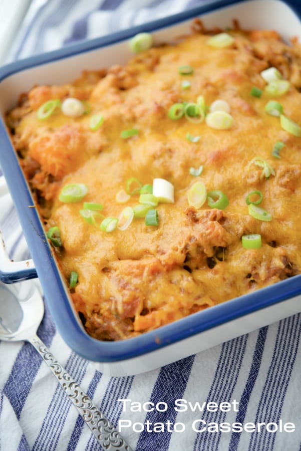 Ground Beef Taco Baked Sweet Potato Casserole