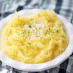 This Parmesan Garlic Butter Spaghetti Squash is super tasty, healthy and makes a delicious quick side dish.