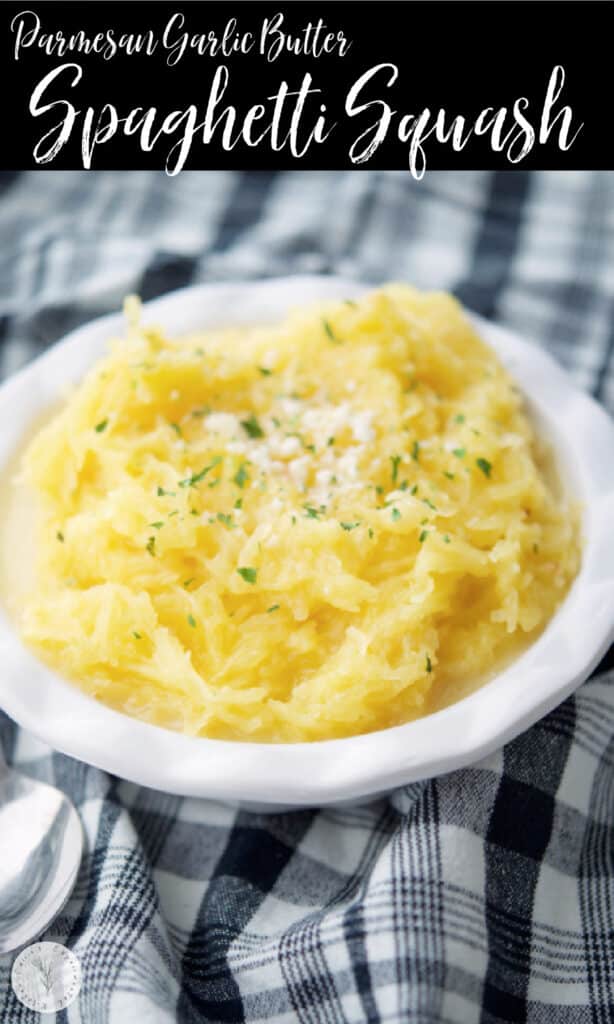 This Parmesan Garlic Butter Spaghetti Squash is super tasty, healthy and makes a delicious quick side dish.