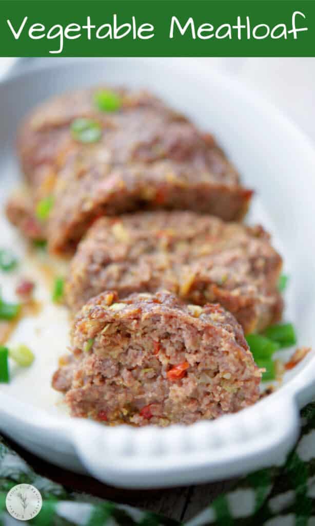 Vegetable Meatloaf made with lean ground beef, Knorr Vegetable Mix, eggs and Panko breadcrumbs is super flavorful and easy to make. 