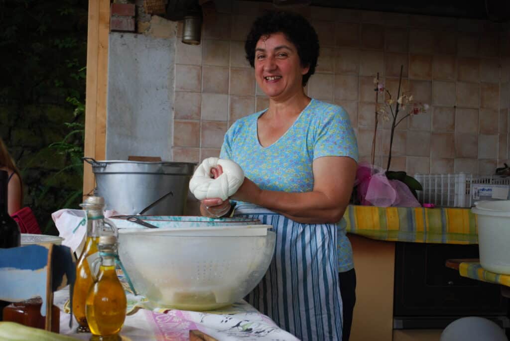 Making Fresh Mozzarella in Sorrento Italy