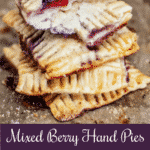 These Mixed Berry Hand Pies made with blackberries, raspberries and blueberries will be your new favorite, Summertime dessert. 