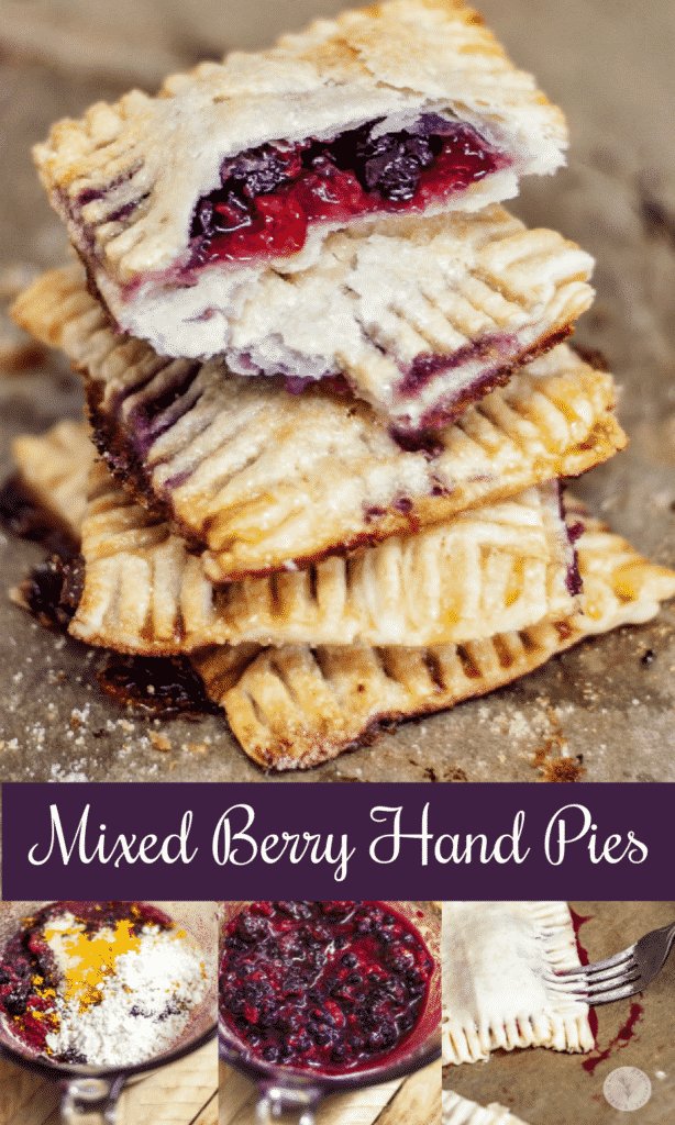 These Mixed Berry Hand Pies made with blackberries, raspberries and blueberries will be your new favorite, Summertime dessert. 