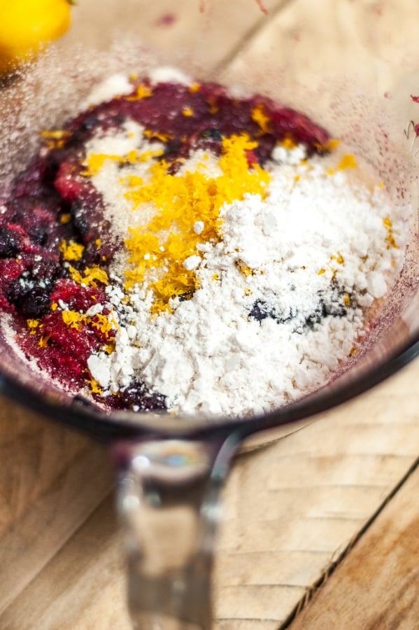 Berry Hand Pie ingredients in a bowl