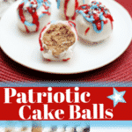 These cake balls are a super fun, easy treat for the kids to make to celebrate all of the USA's patriotic holidays.