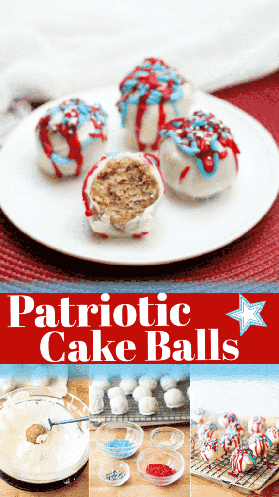 These cake balls are a super fun, easy treat for the kids to make to celebrate all of the USA's patriotic holidays.