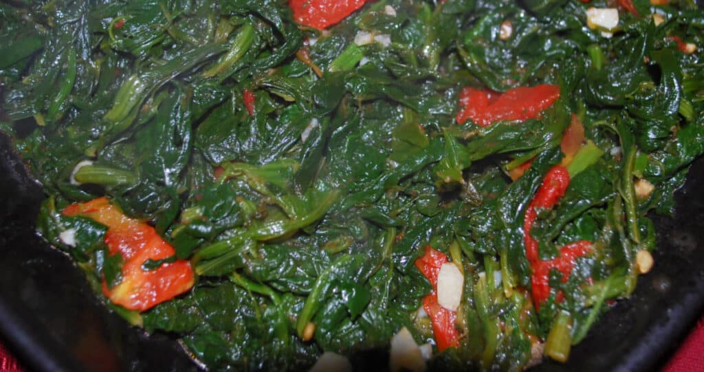 Spinach with Roasted Tomatoes