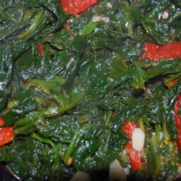 Spinach with Roasted Tomatoes
