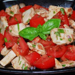 Tomato and Fresh Mozzarella Salad in a bowl