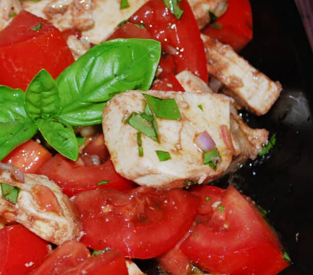 Tomato and Fresh Mozzarella Salad in a Balsamic VInaigrette