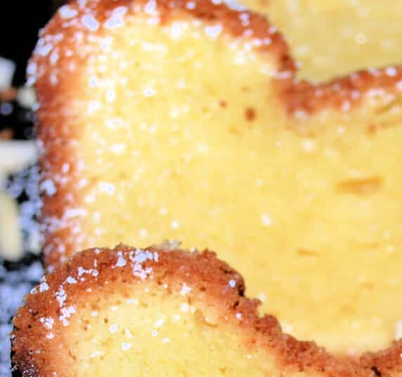 Vanilla Almond Pound Cake made with cream cheese, butter, almond extract and vanilla pudding is super moist and delicious. 