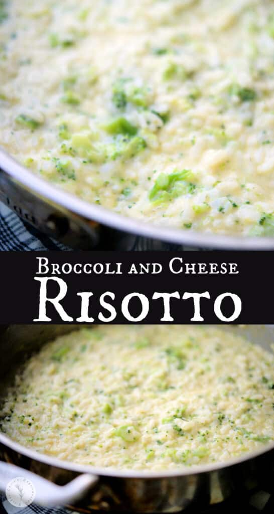 Broccoli and Cheese Risotto made with Arborio rice is cheesy, super creamy and makes a delicious side dish.