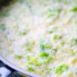This Broccoli and Cheese Risotto made with Arborio rice is cheesy, super creamy and makes a delicious side dish to accompany any meal. 