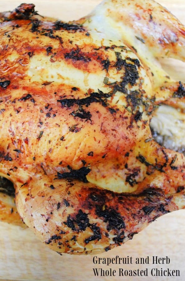 Whole Roasted Chicken with grapefruit and herbs