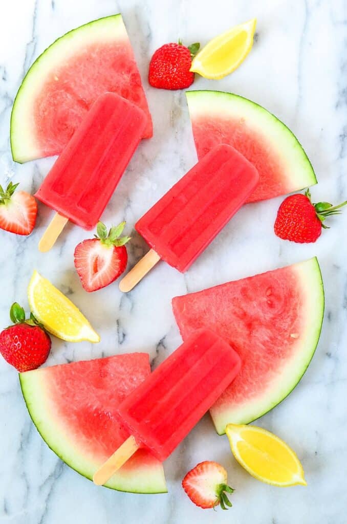 Strawberry Watermelon Popsicles