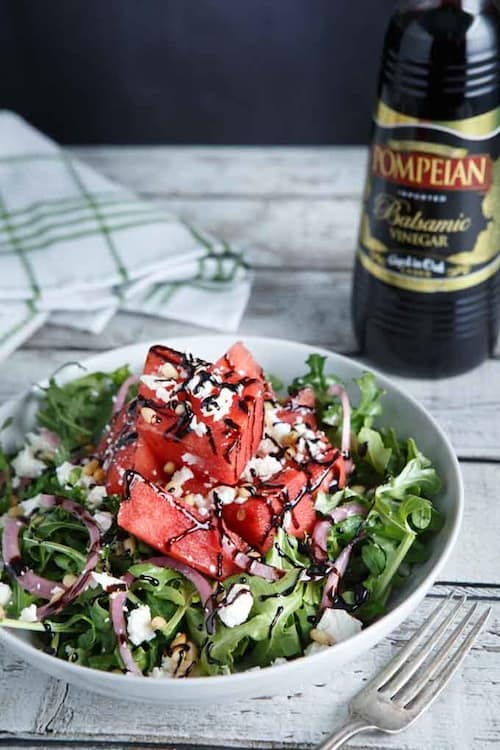 Watermelon Arugula Feta Salad