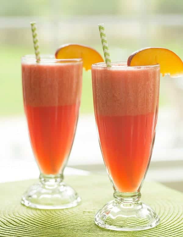 Watermelon Peach Slushies