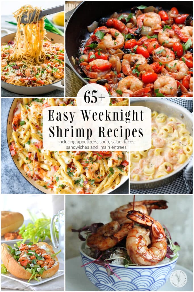 From appetizers, soup, salad, tacos, sandwiches or as a main entree, here are 65+ Easy Weeknight Shrimp Recipes!