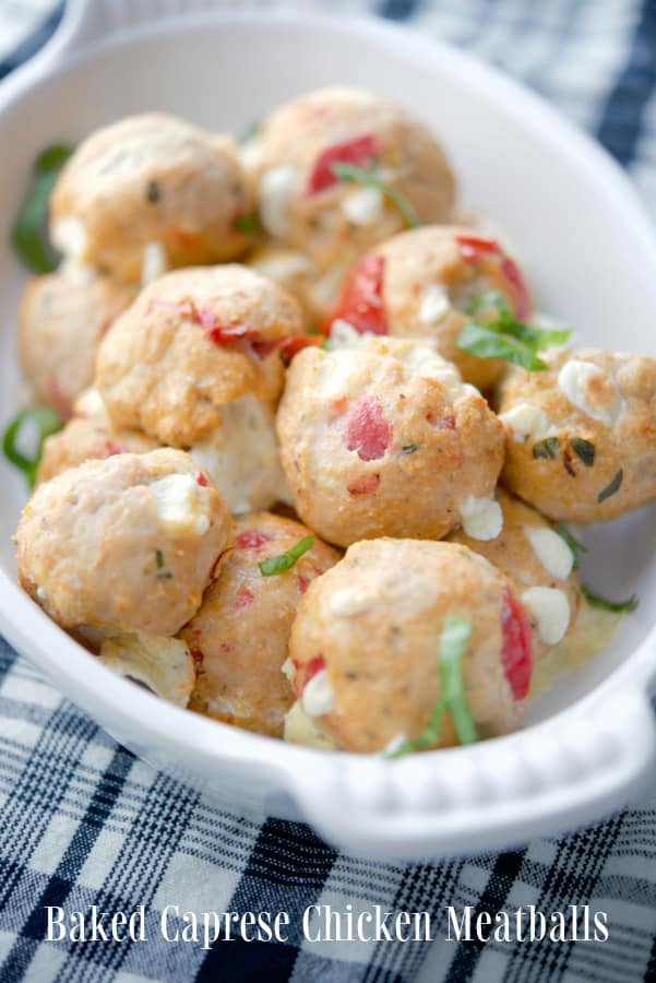 Caprese Chicken Meatballs