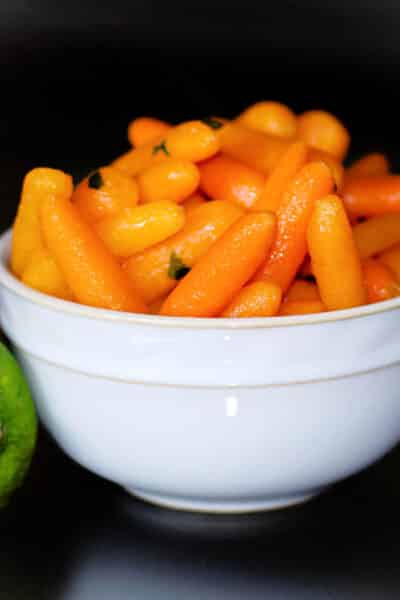 Honey Lime Carrots in a bowl
