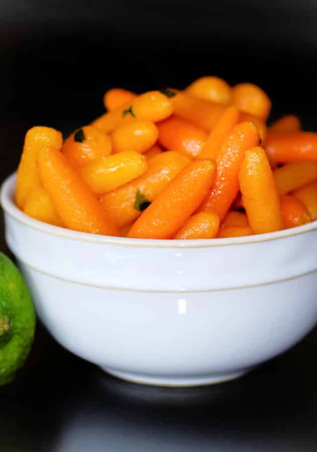 Honey Lime Carrots in a bowl