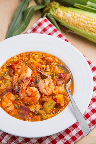 Shrimp Roasted Corn Chowder