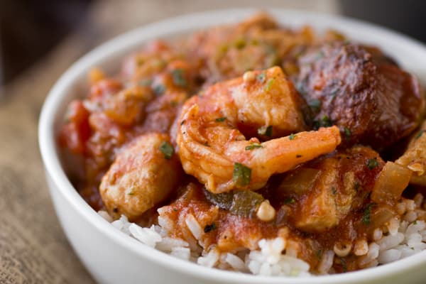 Gumbo Laya in a bowl