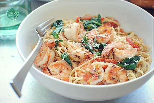 Shrimp pasta lemon