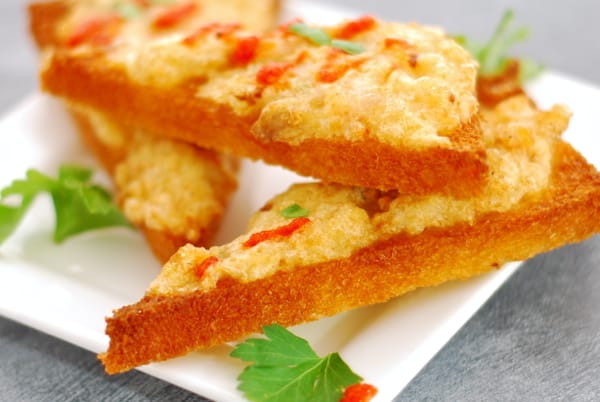 A close up of food on a plate, with Salad and ChinDeep