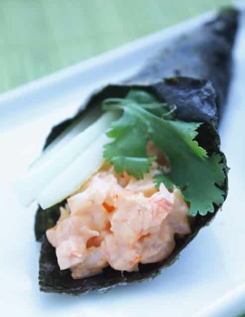 Spicy Shrimp Hand Rolls