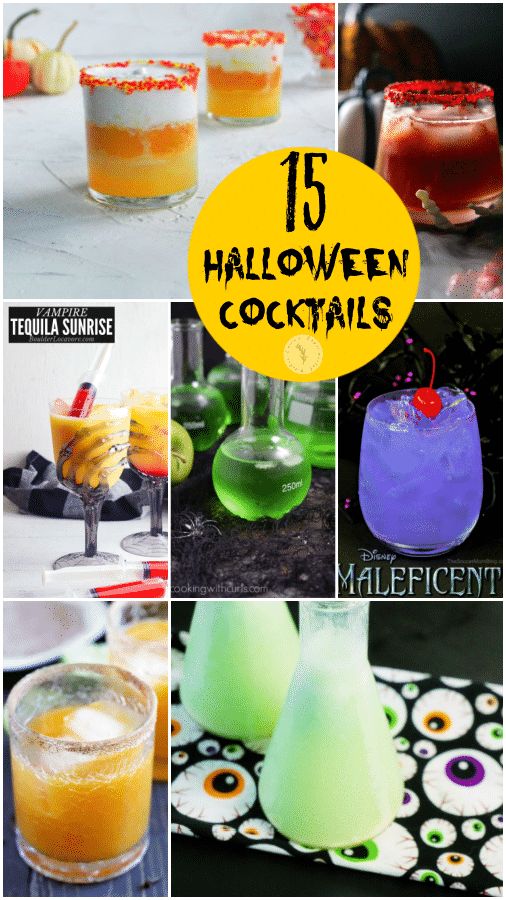 Halloween Cocktails collage photo