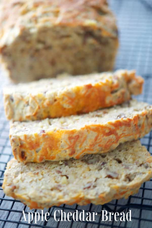 Apple Cheddar Bread on cooling rack