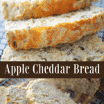 Apple Cheddar Bread made with shredded apples, pecans, cinnamon and Cheddar cheese is a delicious quick bread that's chewy and not overly sweet. 