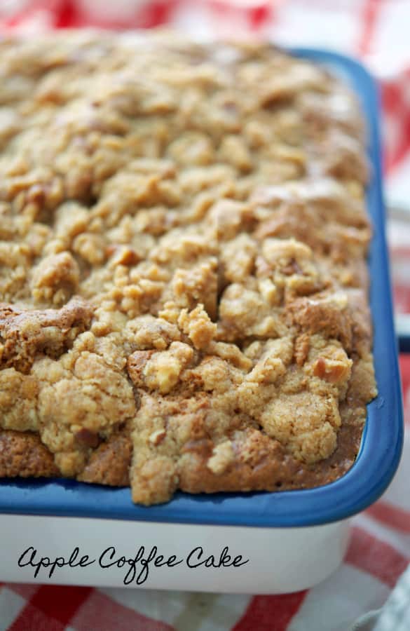 Apple Coffee Cake in a dish