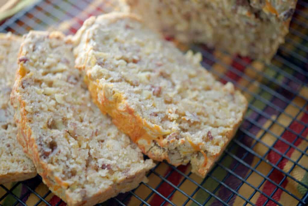 Apple Cheddar Bread Sliced