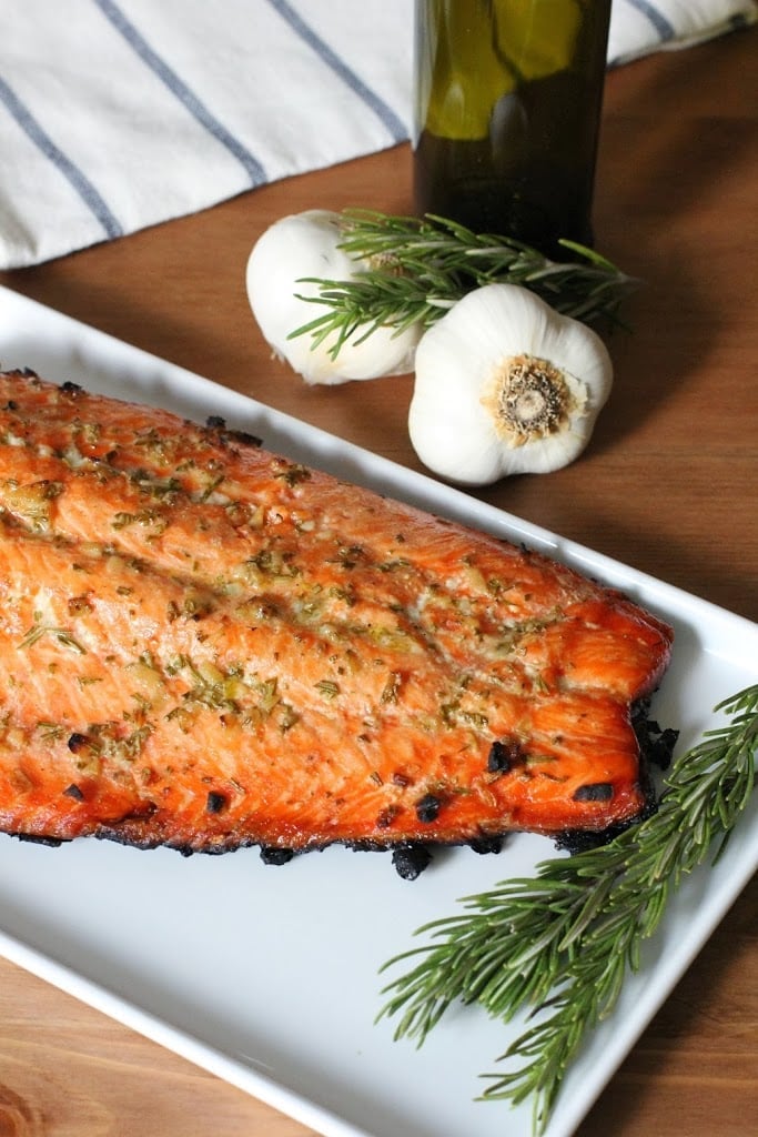 grilled salmon on a plate