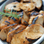 Boneless chicken breasts marinated in honey, Dijon mustard and balsamic vinegar.