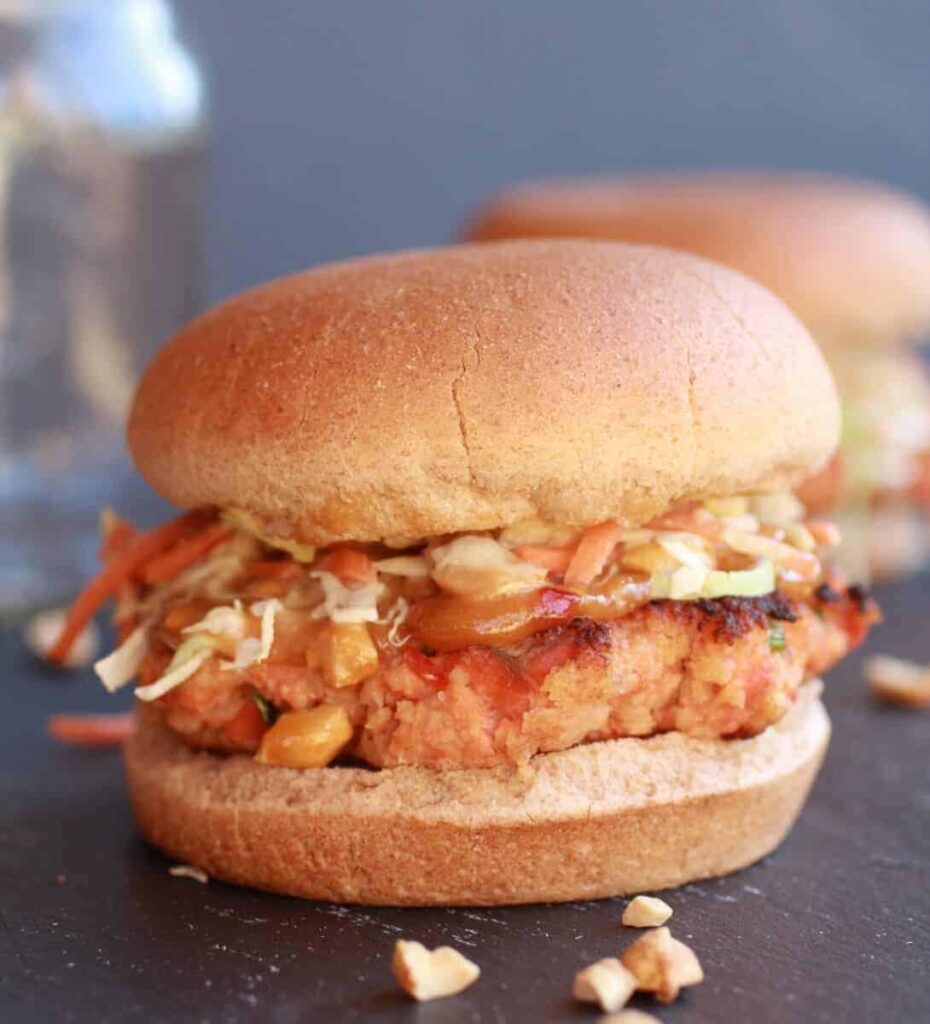 thai salmon burger