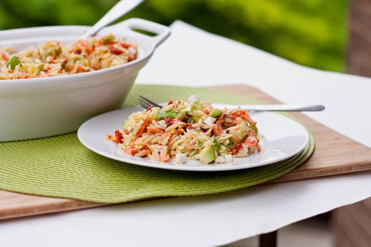 orzo with salmon